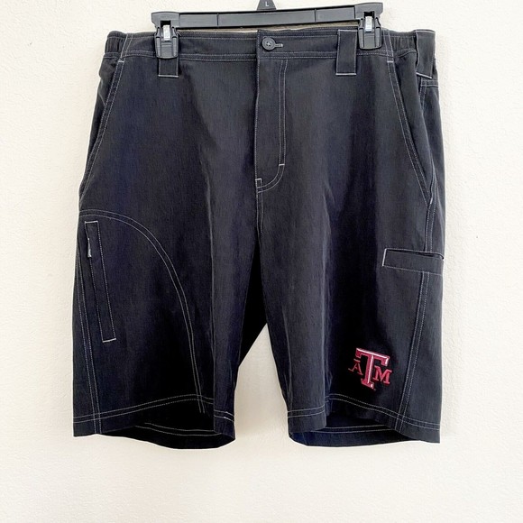 Game Guard Shorts Texas A&M Adult Large Black Outdoors Cargo 9 Inseam Polyester - Picture 1 of 8